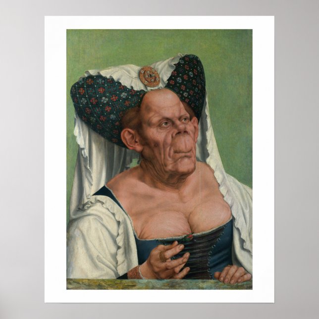 Poster Quentin Massys, A Duquesa Feia, cerca de 1525 (Frente)