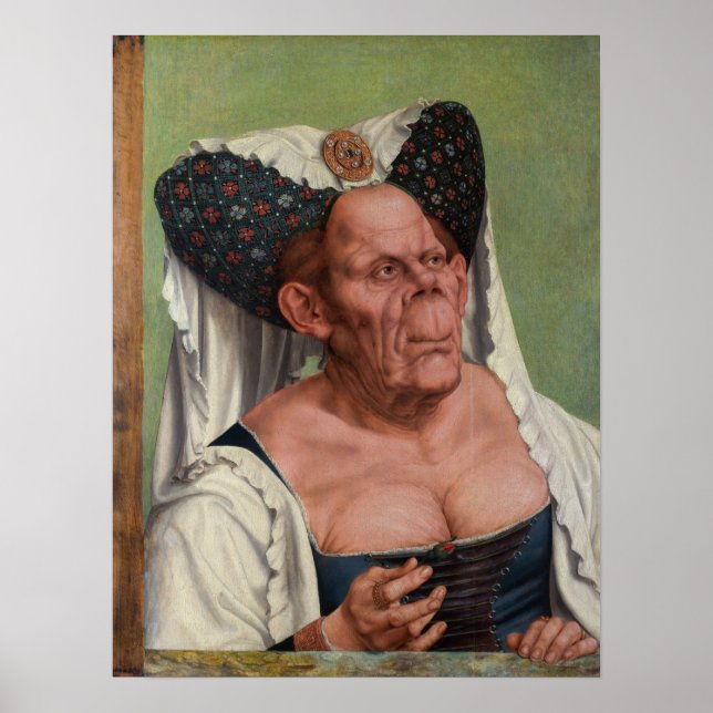 Poster Quentin Matsys - Uma Mulher Velha Grotesca (Frente)
