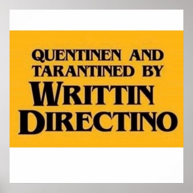Poster Quentin Tarantino (Frente)