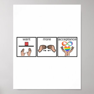 Poster Quer Mais Aceitação Sped Professer Autismo Consciê