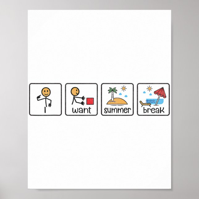 Poster Quer Professora De Break De Verão No Último Dia Da (Frente)