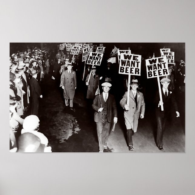 POSTER QUEREMOS CERVEJA ANTI-PROIBIÇÃO MARÇO C. 1925 (Frente)