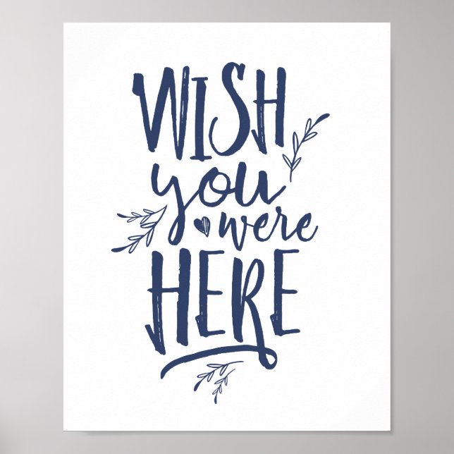 Poster Queria que estivesse aqui com Sinal de Mesa de Cas (Frente)