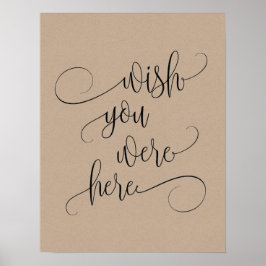 Pôster queria que estivesse aqui, sinal de mesa do memori