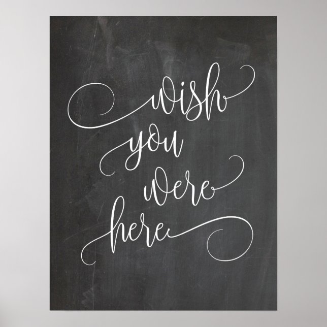 Poster queria que você estivesse aqui, sinal de mesa do m (Frente)