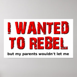 Poster Queria Ser Rebelde Cartaz Divertido