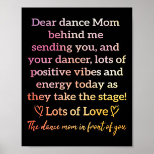 Poster Querida Dança Mãe Atrás De Mim Enviando Seu Retro