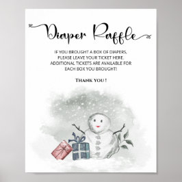 Poster Querida, está frio fora da fralda de inverno.