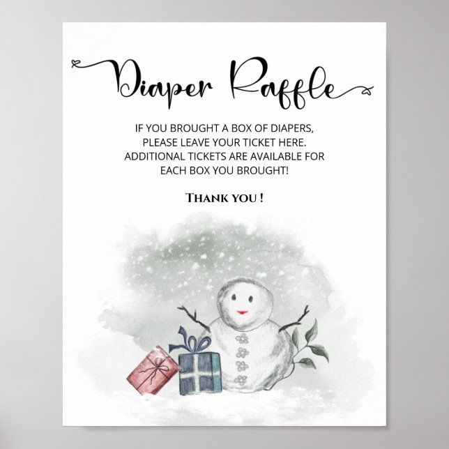 Poster Querida, está frio fora da fralda de inverno. (Frente)