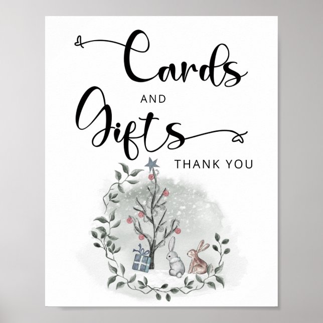 Poster Querida, está frio fora dos cartões de inverno e p (Frente)