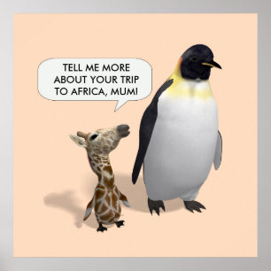 Poster Querida Girafa Curiosa