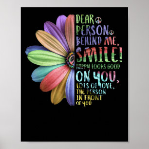 Poster Querida Pessoa Atrás De Mim Sorri Feliz Parece Bo