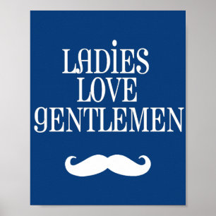 Poster Queridas Damas Elegantes Amam Cavalheiros Arte de