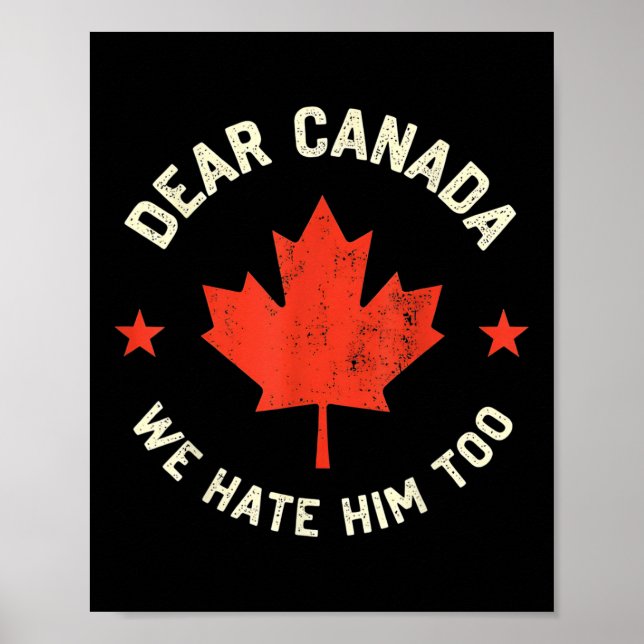 Poster Querido Canadá, Nós O Odiamos Também (Frente)