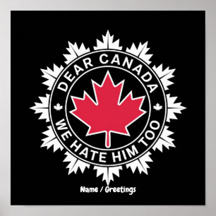 Poster Querido Canadá Nós Também O Odiamos Engraçado Polí