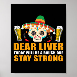 Poster Querido Fígado Hoje Será Um Cinco Duro De Mayo
