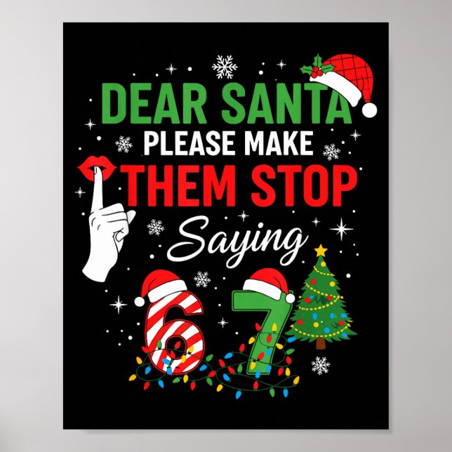 Poster Querido Papai Noel 67 Natal Divertido Seis Sete Me (Frente)