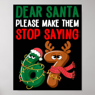 Poster Querido Papai Noel 67 Natal Engraçado Six Seven 6-