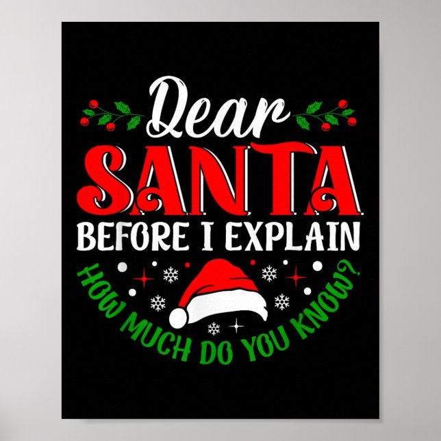 Poster Querido Papai Noel Antes de Eu Explicar Quanto Voc (Frente)