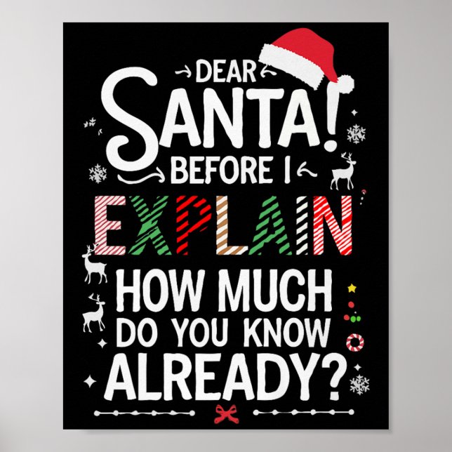 Poster Querido Papai Noel Antes de Eu Explicar Quanto Voc (Frente)