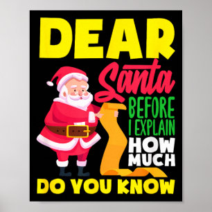 Poster Querido Papai Noel Antes de Explicar Quanto Você S