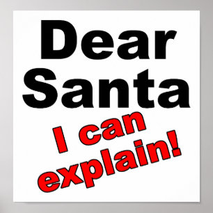 Poster Querido Papai Noel Cartaz Divertido
