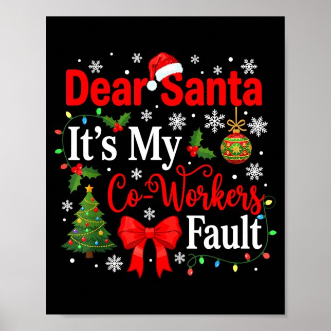 Poster Querido Papai Noel É a Falta do Meu Colega de Trab (Frente)