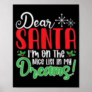 Poster Querido Papai Noel Estou Na Lista Boa Nos Meus Son