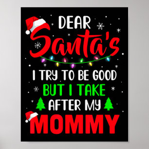 Poster Querido Papai Noel Eu Tentei Ser Bom Mas Meu Natal