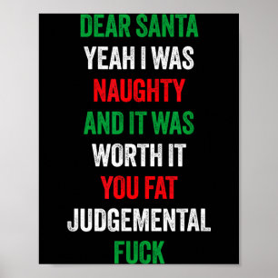 Poster Querido Papai Noel Fui Malvado E Valeu A Pena Engr