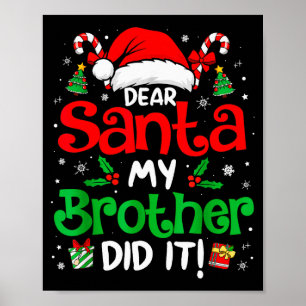 Poster Querido Papai Noel Meu Irmão Fez Isso Piadas de Na