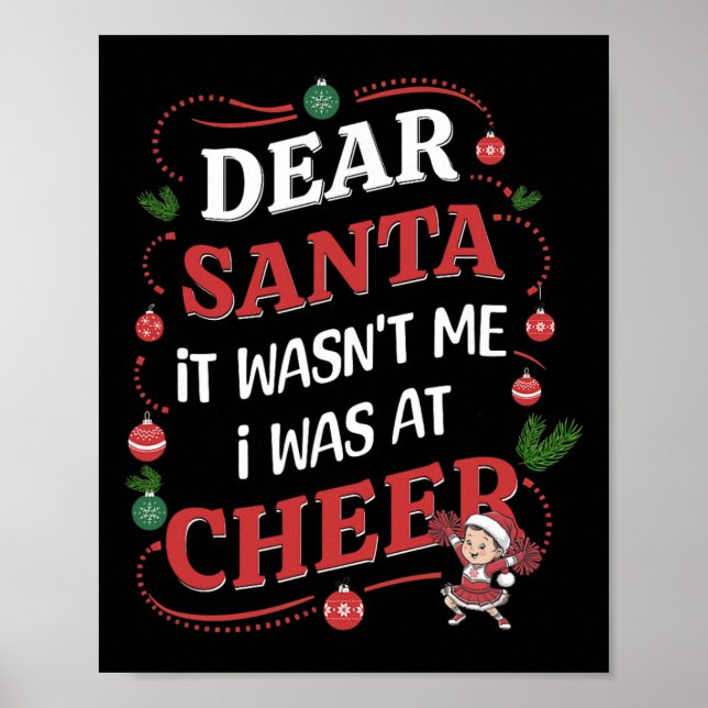 Poster Querido Papai Noel, Não Fui Eu Estava No Cheer Div (Frente)