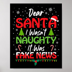 Poster Querido Papai Noel Não Fui Travesso Foi Fake News