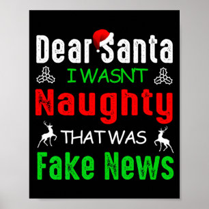 Poster Querido Papai Noel Não Fui Travesso Isso Foi Fake
