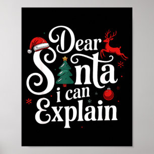 Poster Querido Papai Noel Pode Explicar Piadas De Natal C