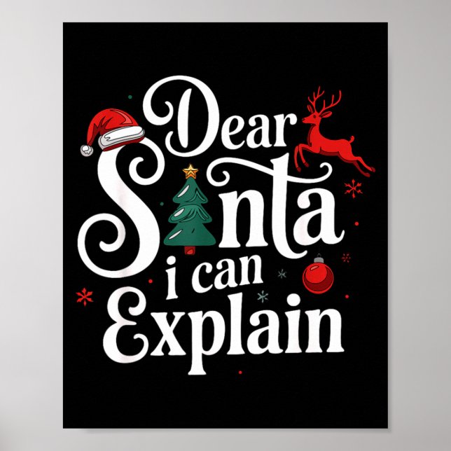 Poster Querido Papai Noel Pode Explicar Piadas De Natal C (Frente)