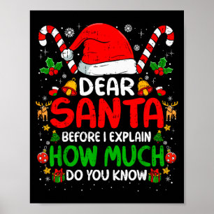 Poster Querido Papai Noel Posso Explicar Camisetas Divert