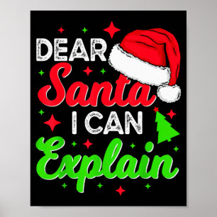 Poster Querido Papai Noel Posso Explicar Piada Divertida