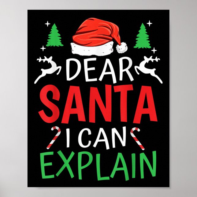 Poster Querido Papai Noel Posso Explicar Piada Engraçada  (Frente)