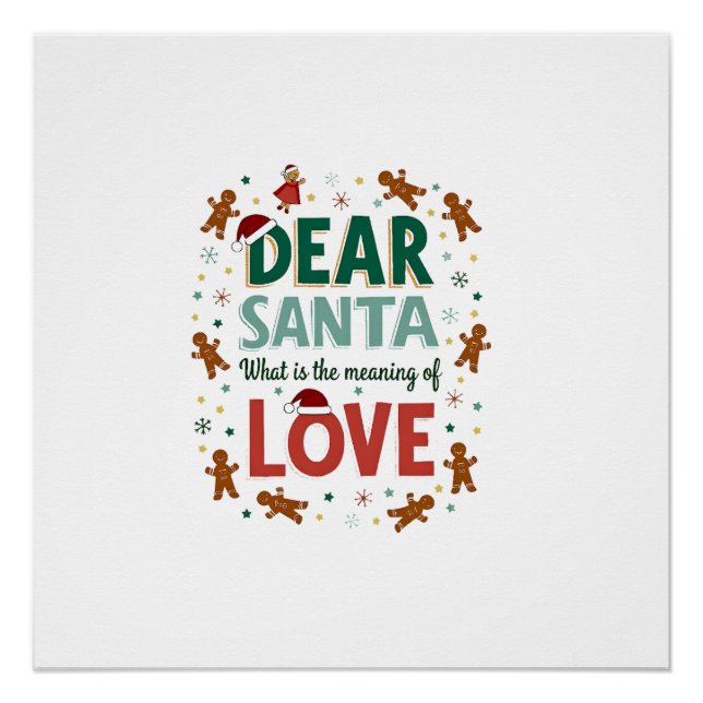 Pôster Querido Papai Noel Qual é o significado de Amor De (Frente)