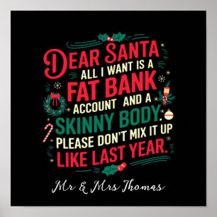 Poster Querido Papai Noel Tudo o que Quero É Conta Bancár
