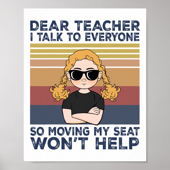 Poster Querido professor, eu falo com todos, então mudar  (Frente)