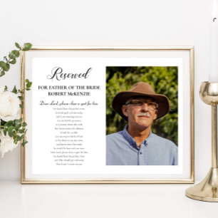 Poster Querido Senhor Pai da Noiva Foto Memorial Casament