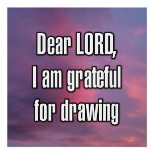 Pôster Querido SENHOR, sou grato pelo desenho