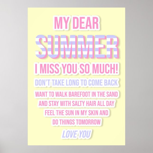 Poster Querido Verão (Frente)