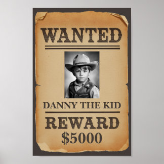 Poster querido - Wild West Cowboy Personalizado
