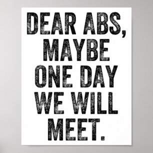 Poster Queridos Abdominais Talvez Um Dia Ginásio Levantad
