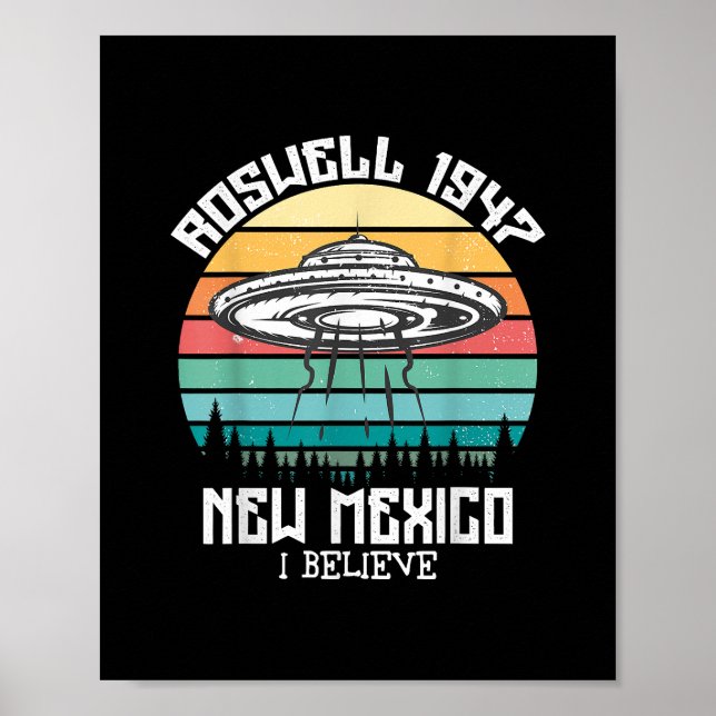 Poster Quero Acreditar Que Aliens Da Área 51 De Roswell N (Frente)