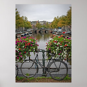 Poster Quero andar de bicicleta em Amsterdã - Cartão-post