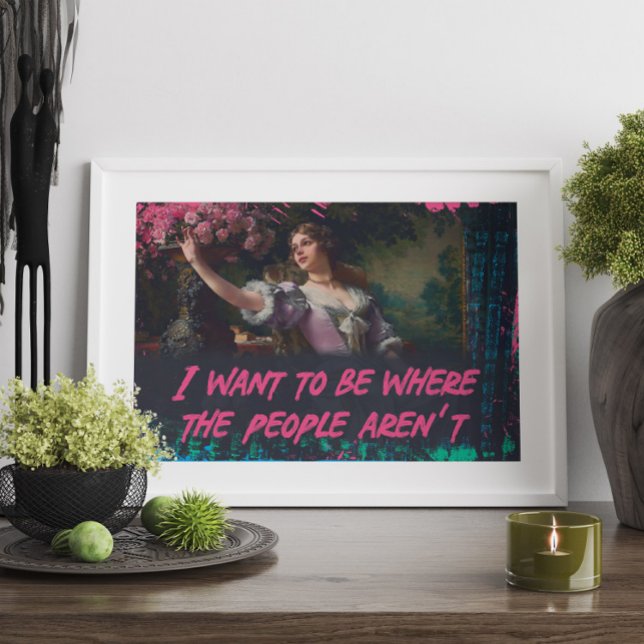 Poster Quero estar onde as Pessoas não estão na Arte Mura (Criador carregado)